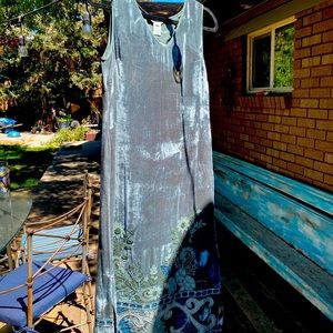 Sundance velvet beaded dress.  Anthropology